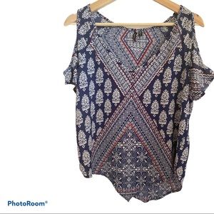 HeartSoul Med Cold Shoulder Blouse